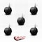 Service Caster 2'' Floor Safe Black Hooded Twin Wheel Caster 5/16 Threaded Stem, 5PK SCC-TS02S50D-NYU-FB-5161812-5 - alternate 4